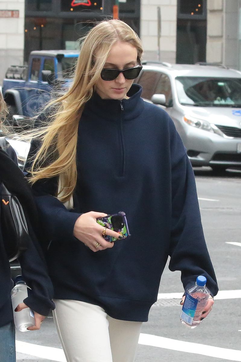 Sophie Turner Wore a Half-Zip Sweatshirt — Get the Look | Us