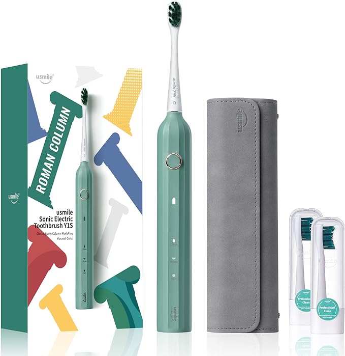 green electric toothbrush