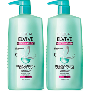 L'Oreal Paris Elvive Extraordinary Clay Rebalancing Shampoo and Conditioner Set