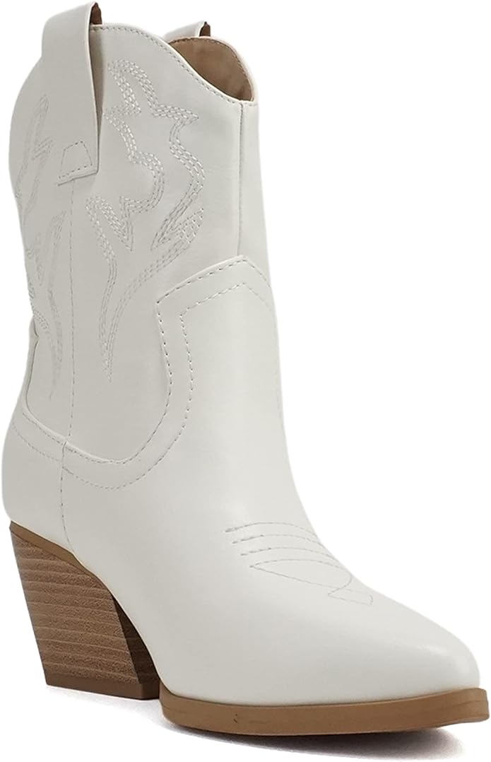 Western on sale booties white