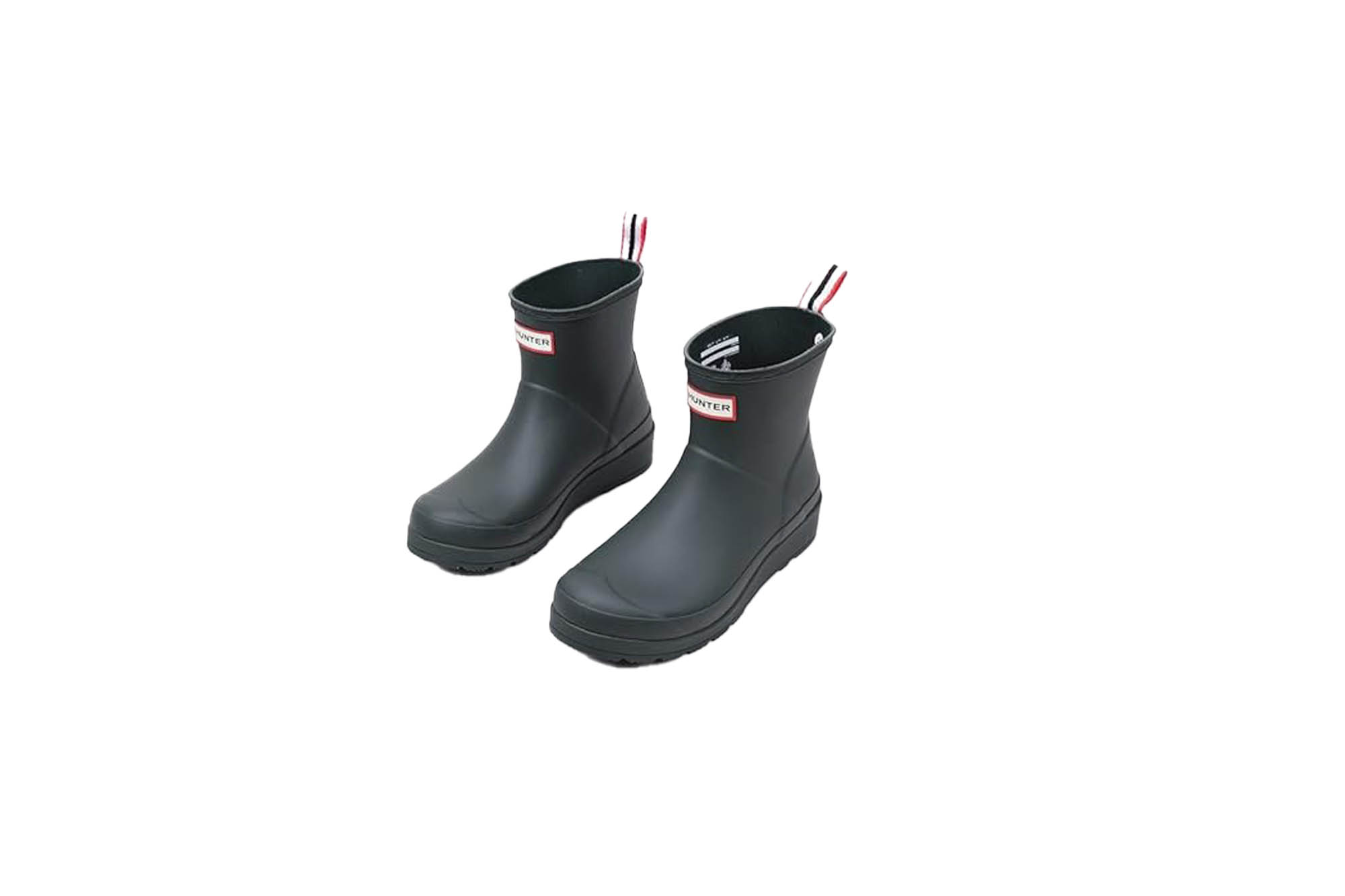 Short black hunter rain store boots