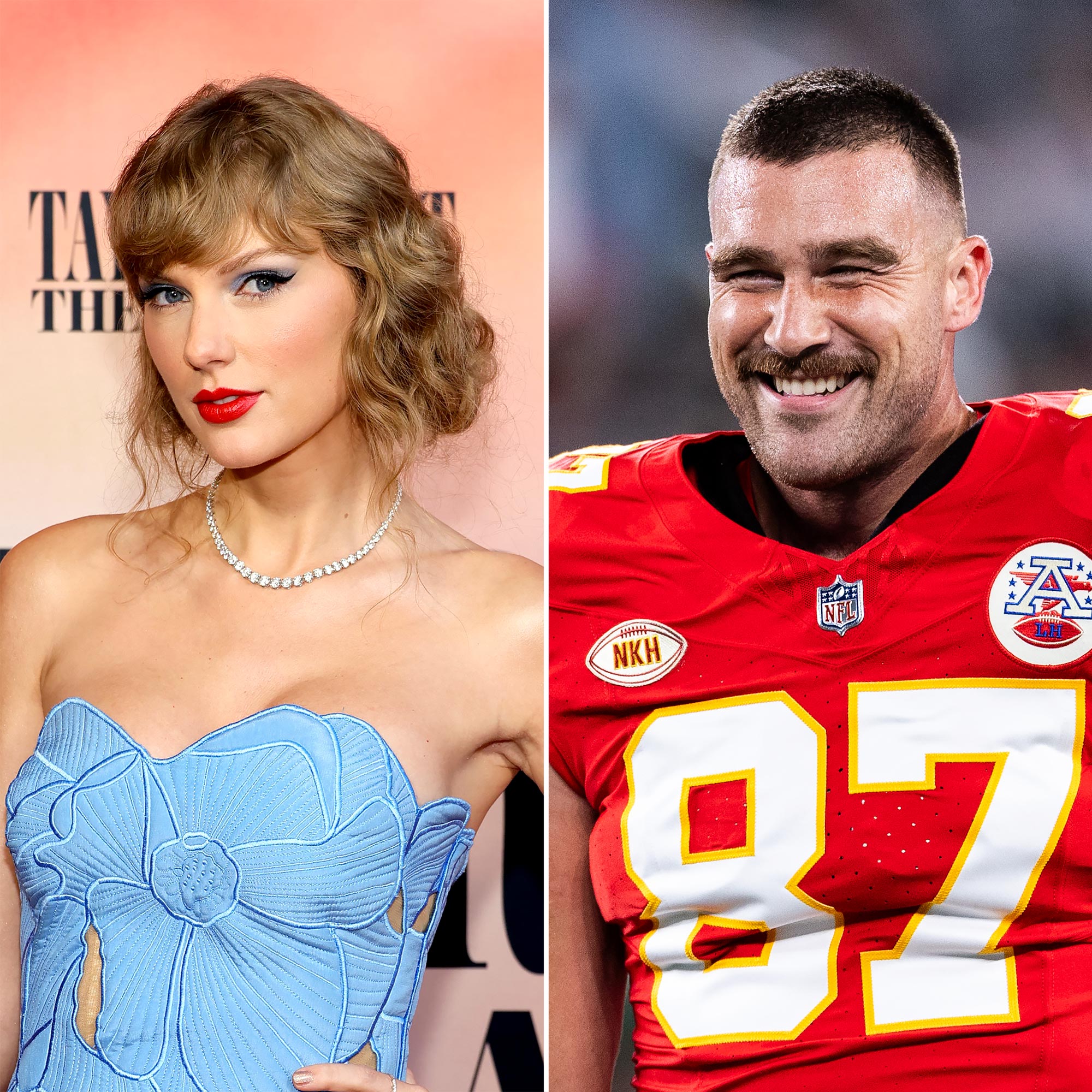 Jason Kelce High-Fives Taylor Swift, Poses With Fans in Stands