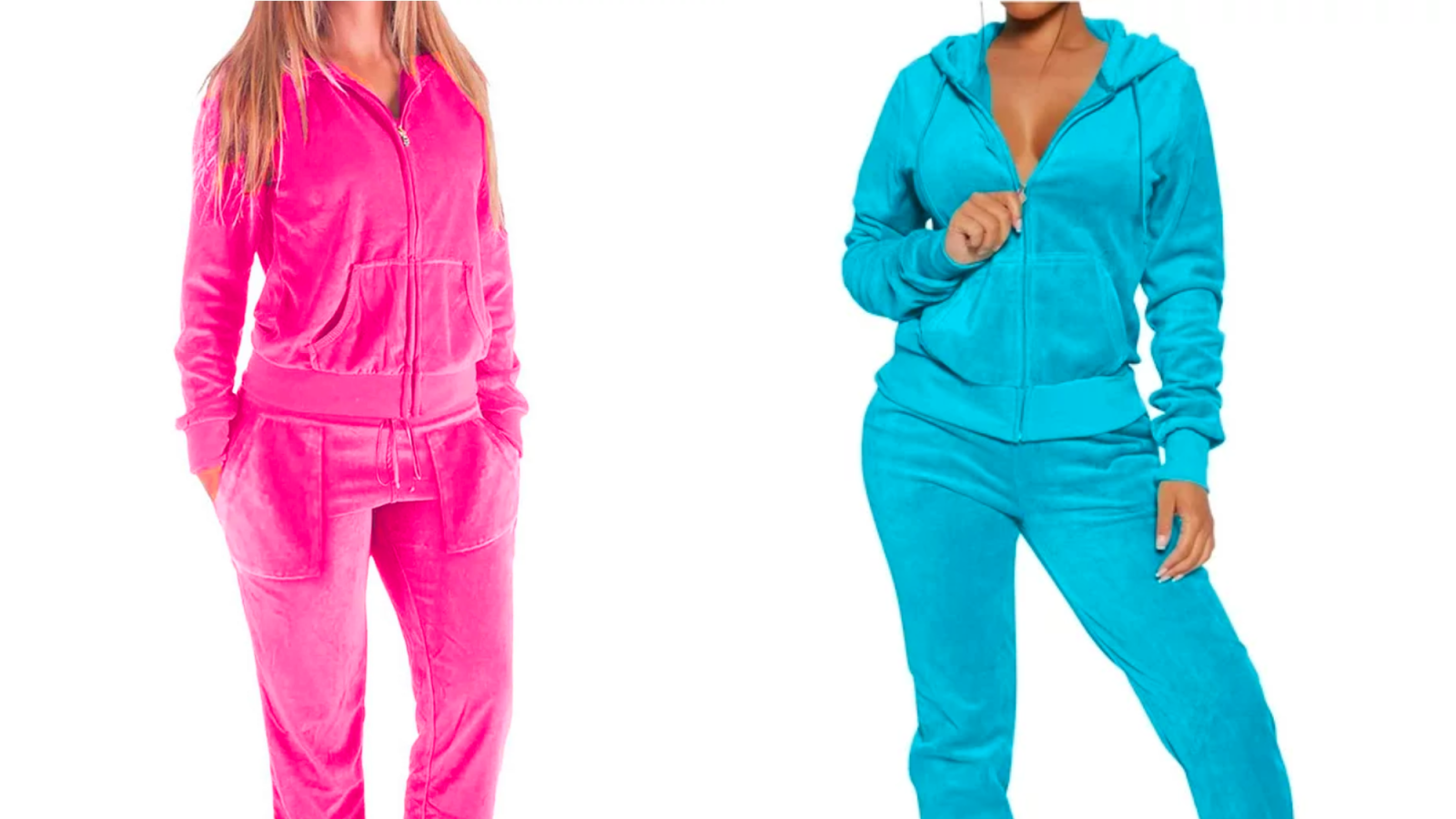 Juicy Couture Velour Cropped Top & Jogger Pajama Set, Magenta
