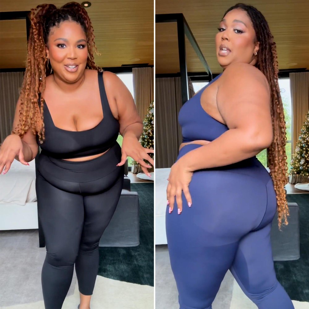 Lizzo Works Out in Sports Bra Leggings and Gym Sneakers on TikTok