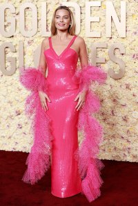 Margot Robbie Red Carpet Arrival Golden Globes 2024