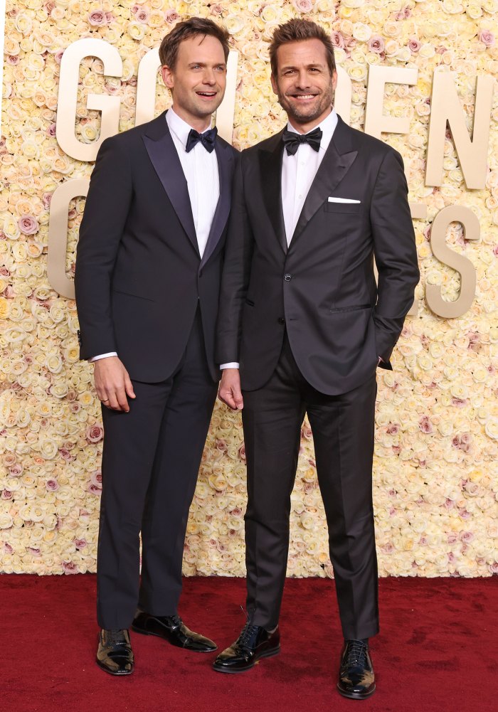 Patrick J. Adams and Gabriel Macht Reunite at 2025 Golden Globes Us