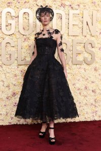 Rosamund Pike Red Carpet Arrival Golden Globes 2024