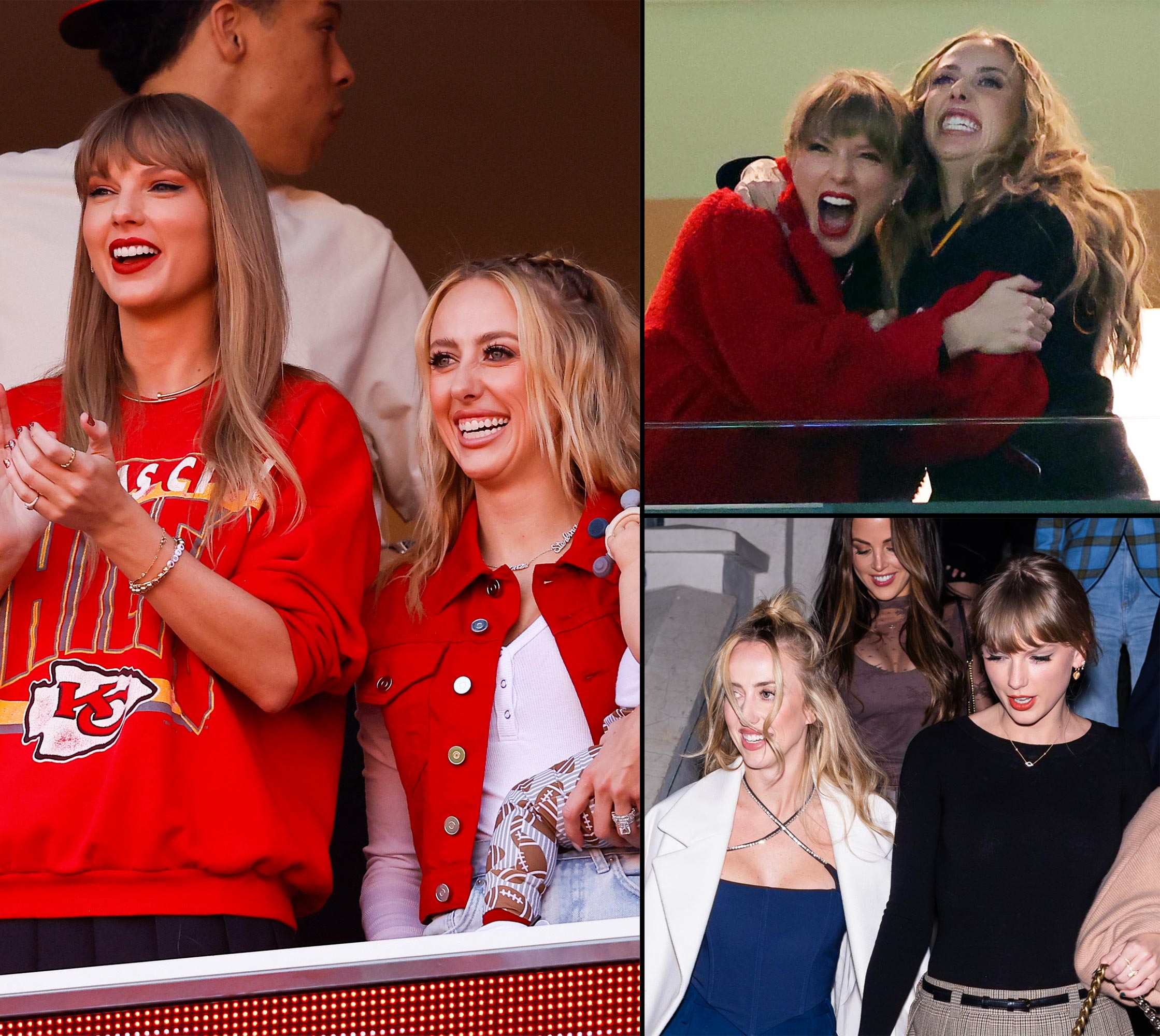 Taylor Swift abraza a la embarazada Brittany Mahomes en la cita doble del US Open