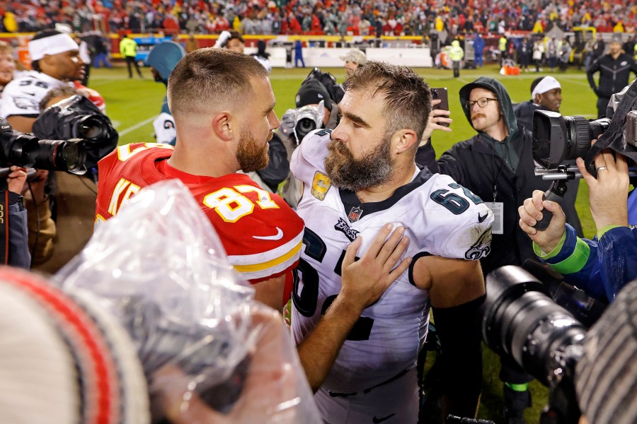 Travis Kelce Reacted to Jason Kelce Viral Shirtless Window Jump