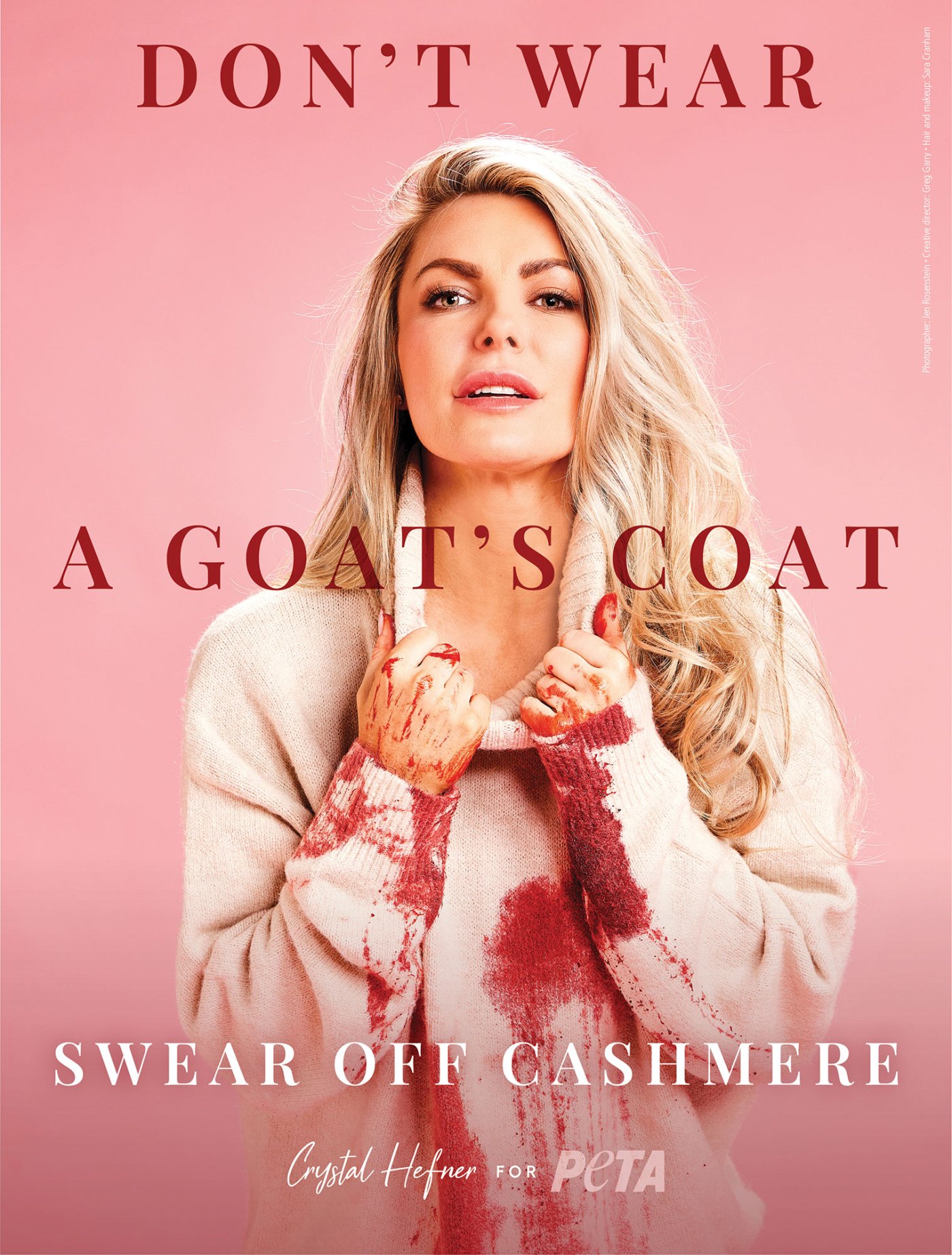 Crystal Hefner Teams Up With PETA for Campaign Against Cashmere | Us Weekly