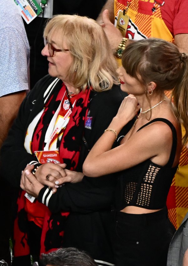 Taylor Swift, Donna Kelce Hold Hands After Chiefs Win Super Bowl 2024