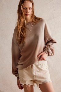 tan sweatshirt