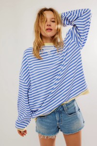 striped crewneck