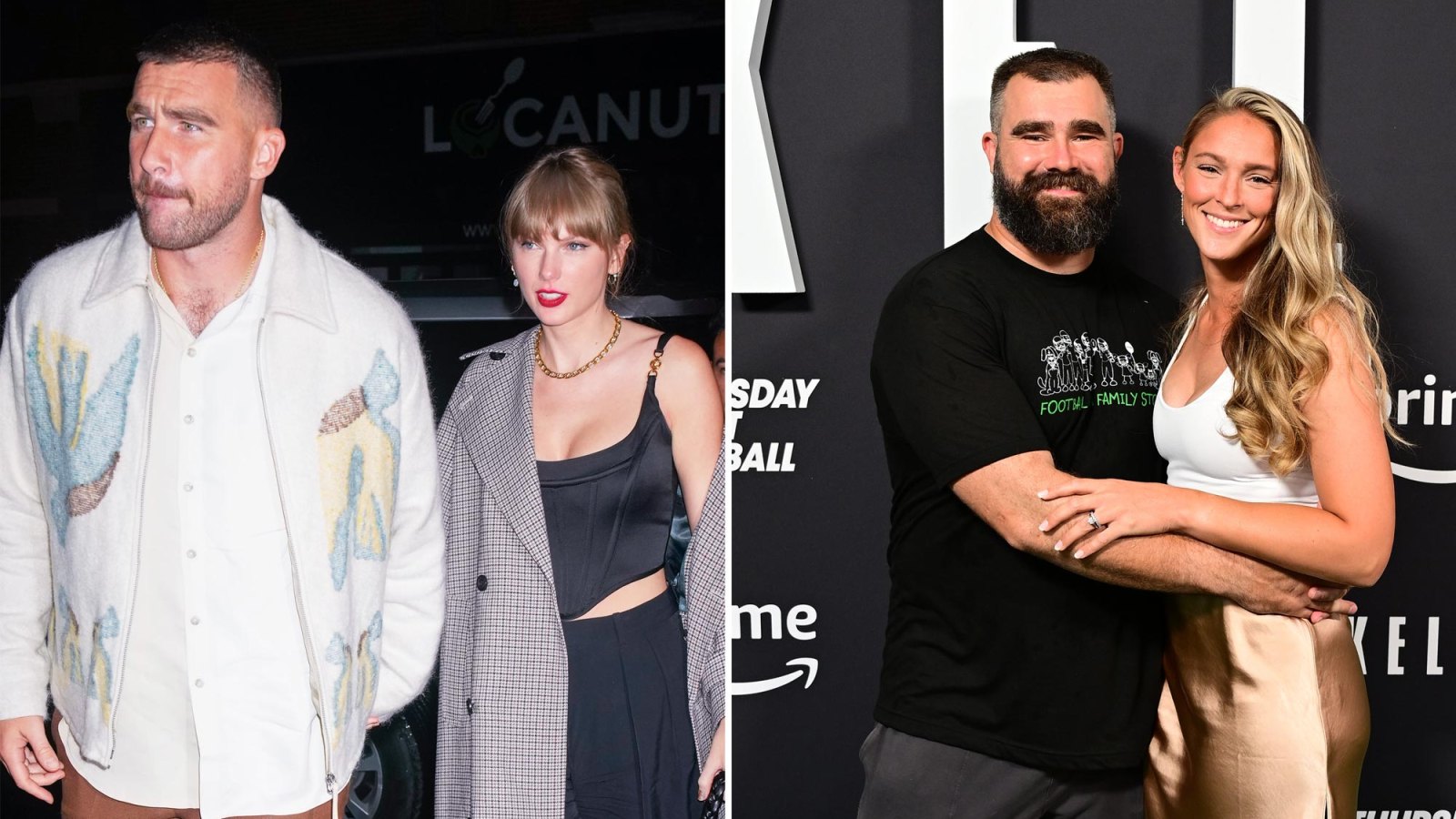 Travis and Jason Kelce Admire Fan Art Featuring Taylor Swift and Kylie Kelce
