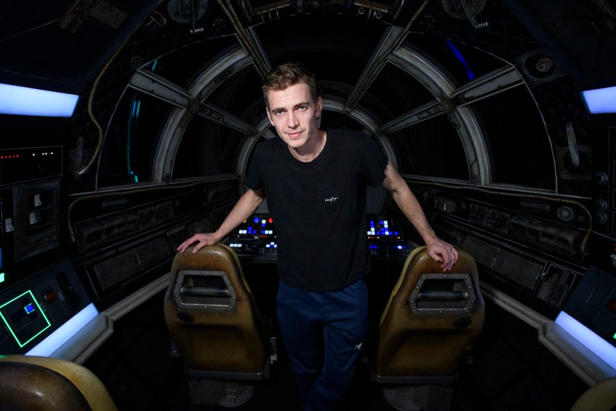 Actor Hayden Christensen Takes Over the Millennium Falcon in Star Wars: Galaxys Edge at Disneyland, Hayden Christensen