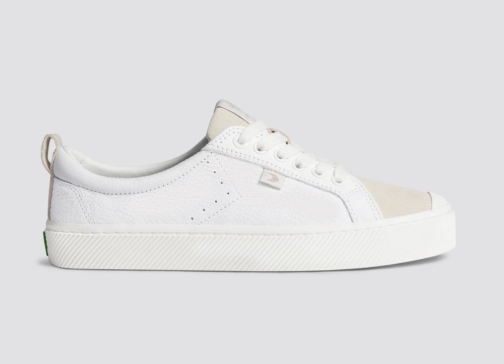 Oca White Premium Leather Suede Sneaker