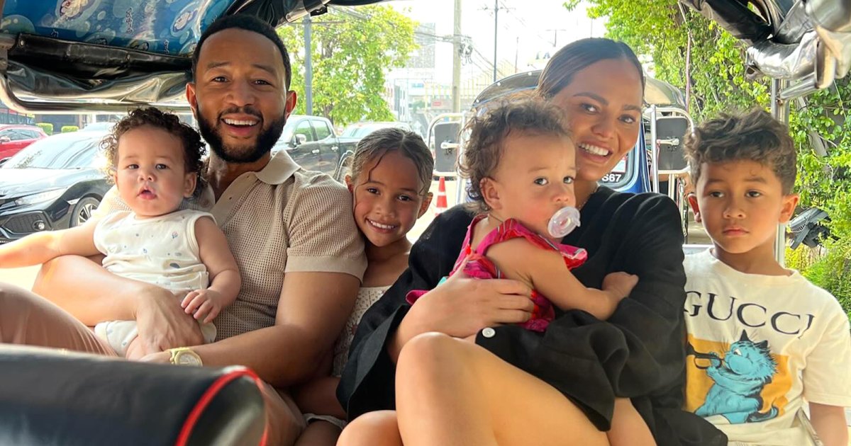 John Legend and Chrissy Teigen Brought ‘All of Our Babies’ to Thailand
