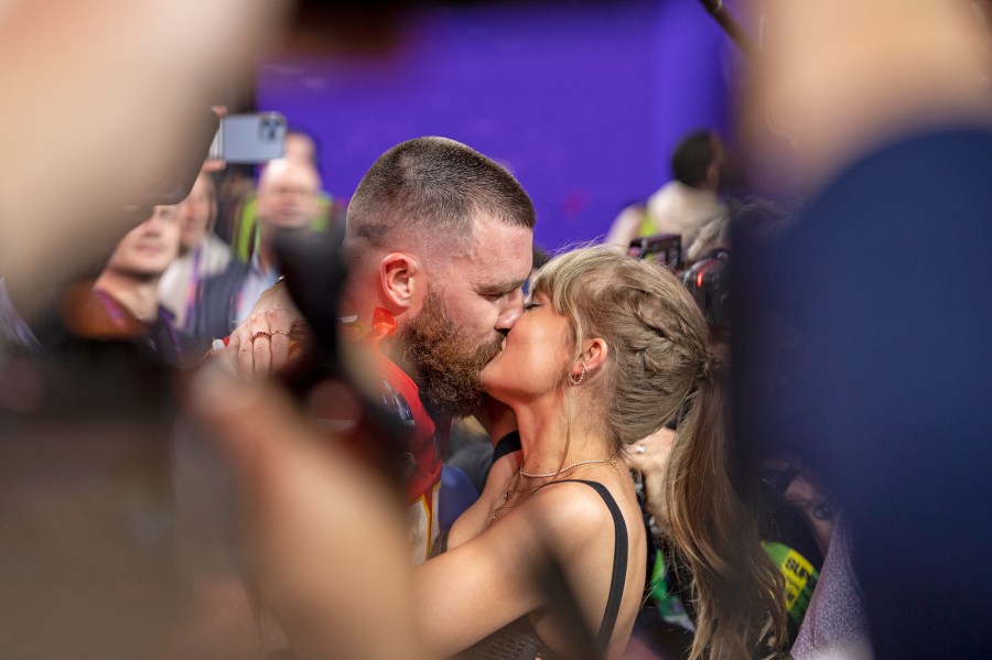 Travis Kelce Packs on PDA With Taylor Swift at Mahomes Charity Auction