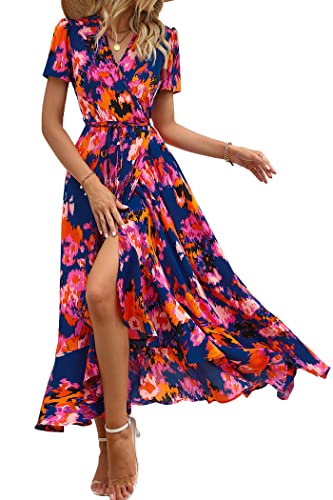 Prettygarden Wrap Floral Maxi Dress
