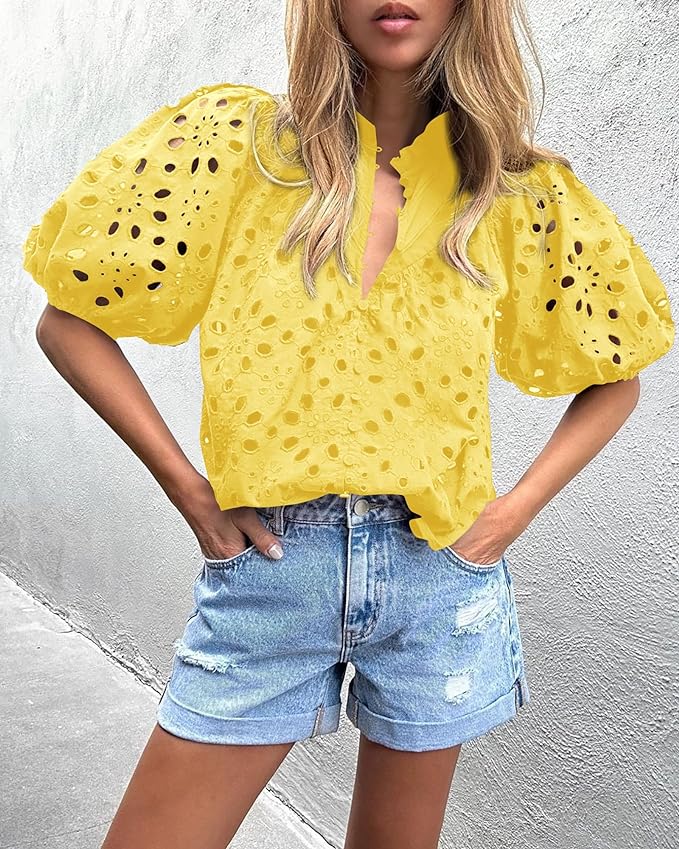 eyelet blouse