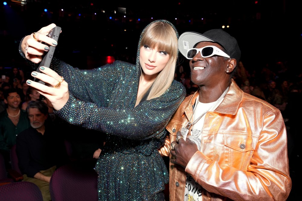 GettyImages-1477292559-Taylor Swift and Flavor Flav at the 2023 iHeartRadio Music Awards: 