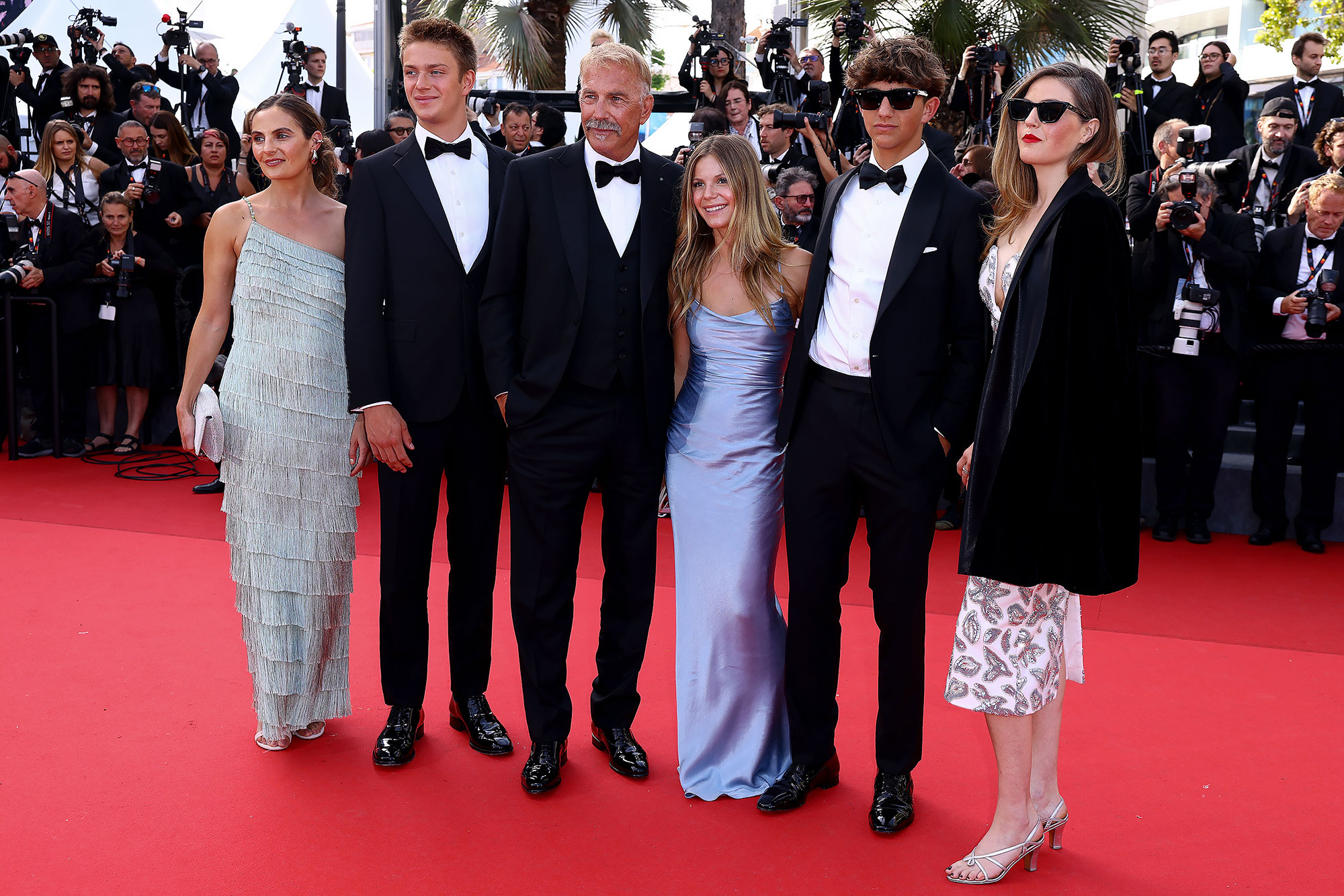 Kevin Costner Makes a Rare Appearance with 5 of His Children at Cannes