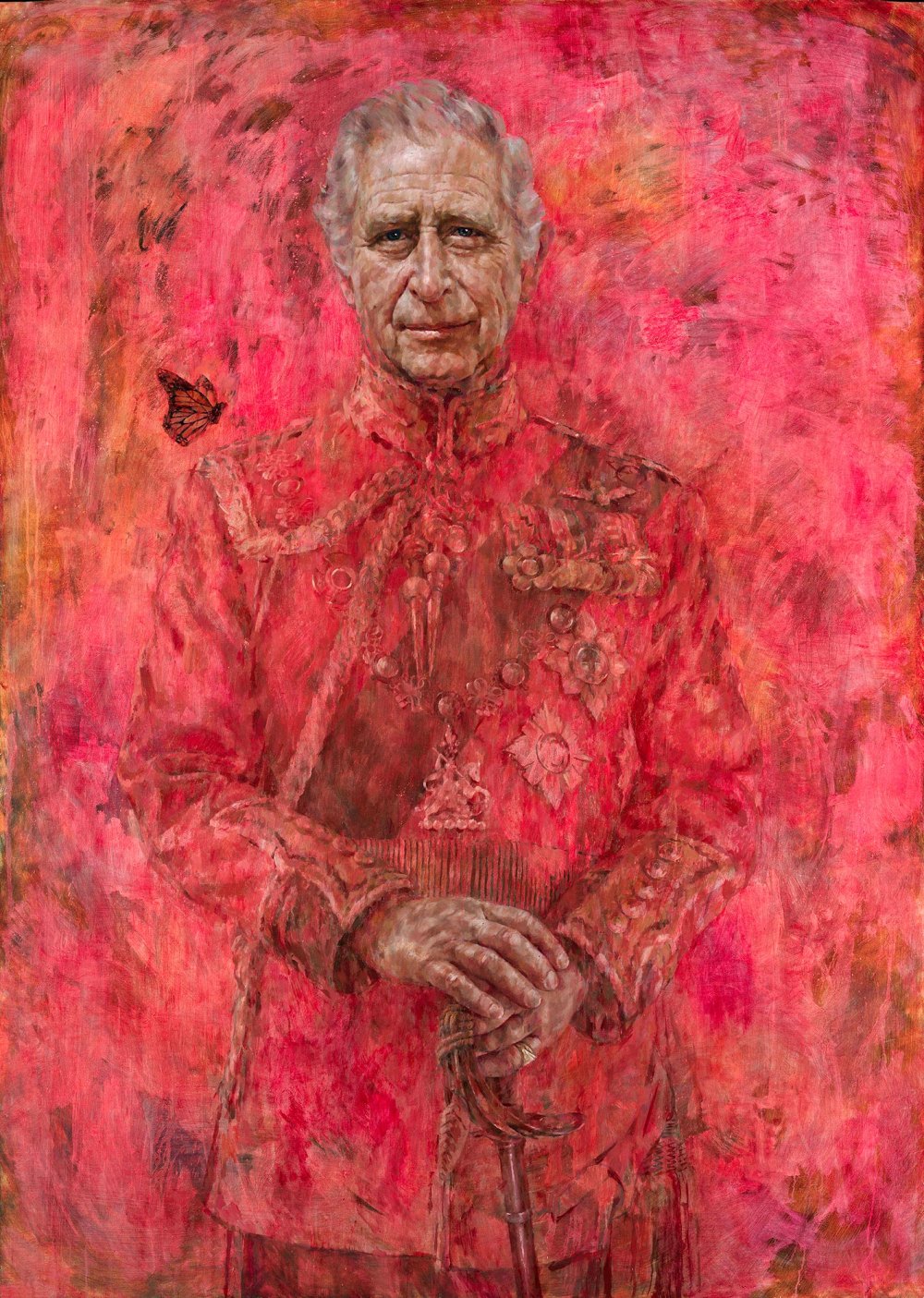 Artista do rei Charles explica por que escolheu o vermelho em novo retrato