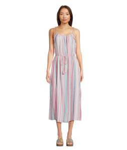 Time and Tru Women's Tie Shoulder Midi Dress