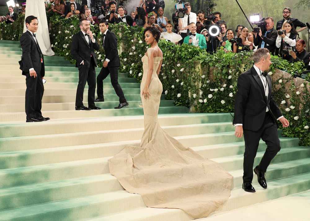 Tyla Makes Her Met Gala Debut in Figure-Hugging Balmain Gown