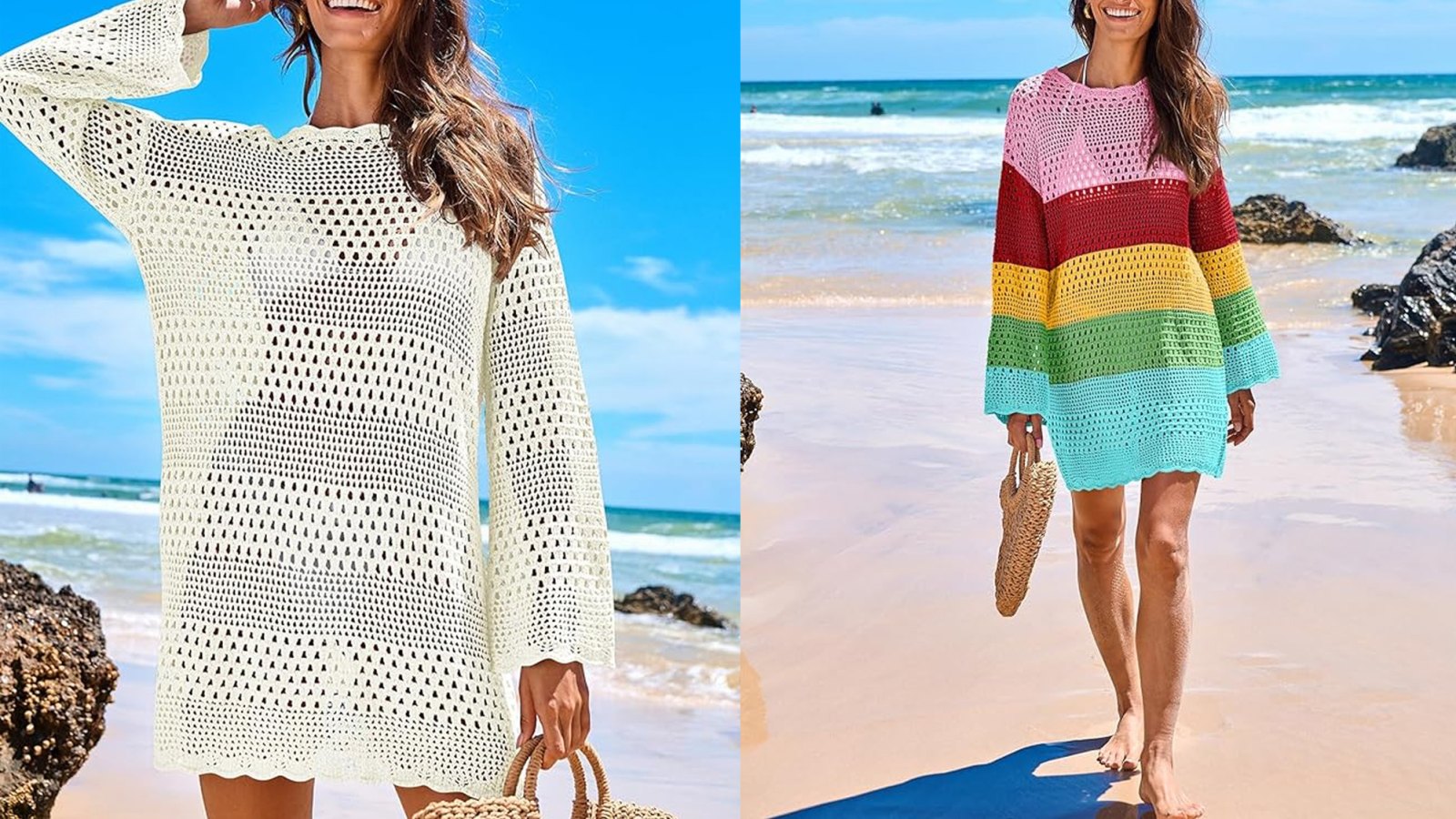 Anrabess Swimsuit Crochet Swim Cover Up Amazon