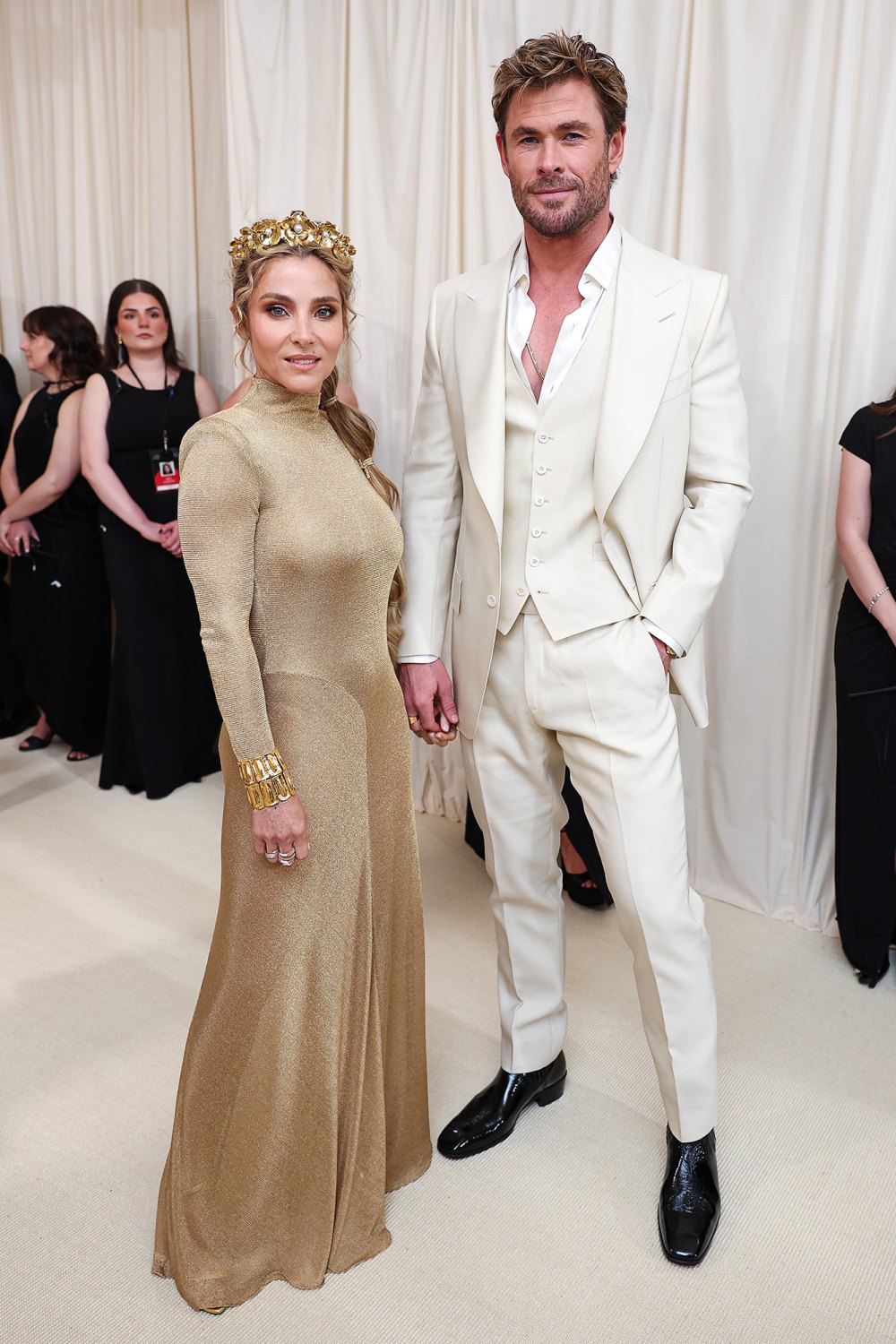Chris Hemsworth's Wife Elsa Pataky Glows in Sheer Gold at 2024 Met Gala |  Us Weekly