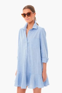 chambray shirt dress