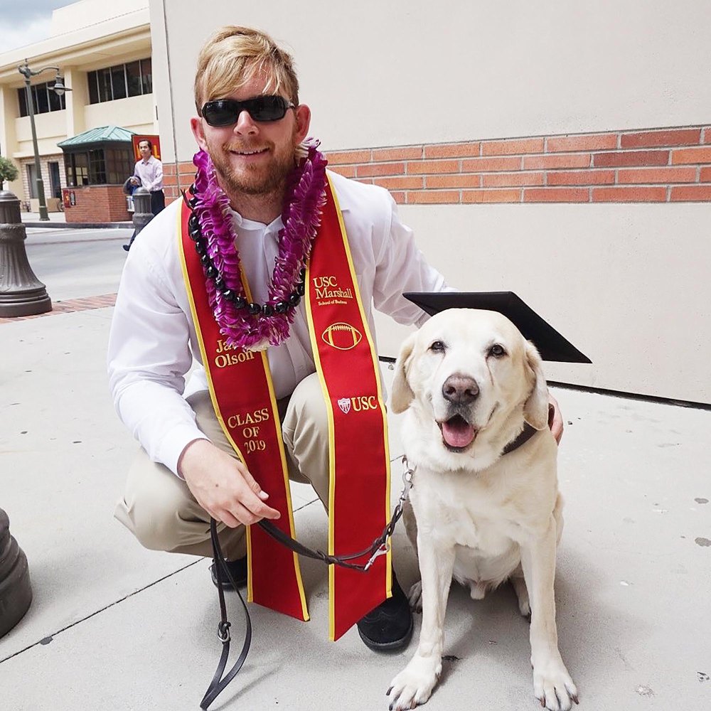 1st Ever Blind College Football Player Jake Olson Mourns the Loss of His Beloved Guide Dog