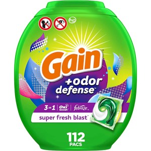Gain+Odor Defense Super Fresh Blast Flings Laundry Detergent Pacs