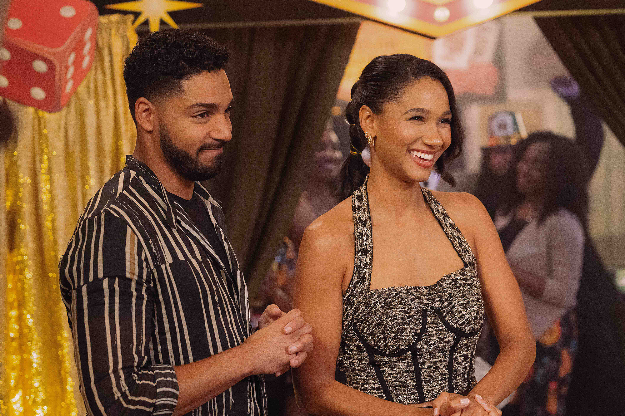 Spencer and Olivia Enjoy a Bachelor Party Blowout in 'All American' 1st Look