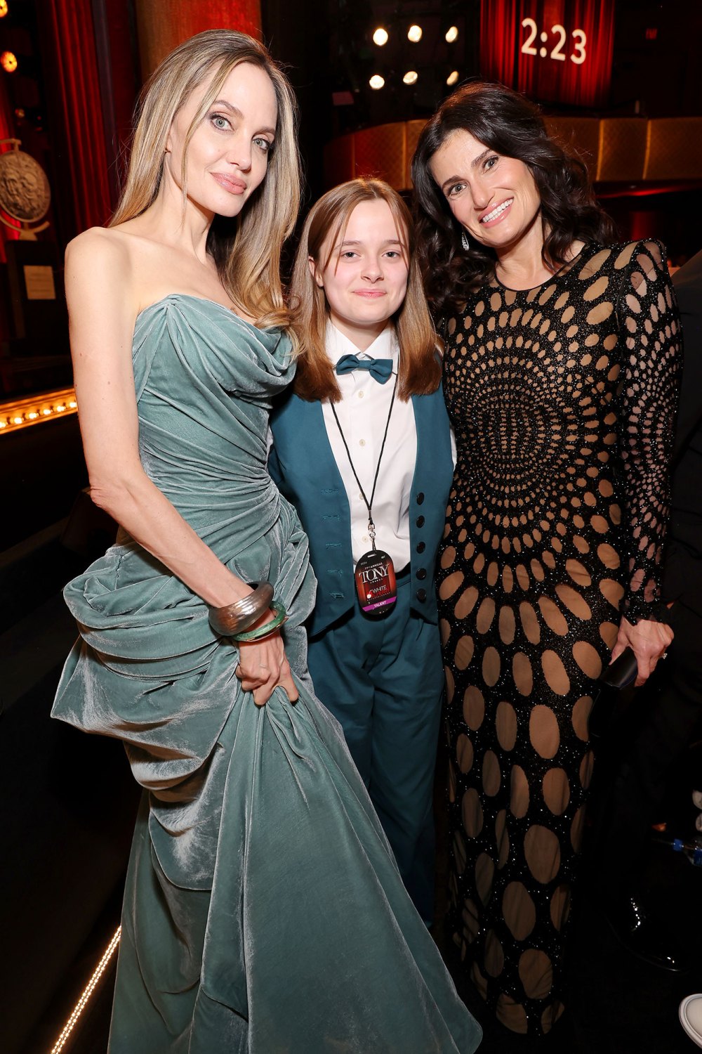 Angelina Jolie Vivienne Jolie-Pitt and Idina Menzel What You Didn't See on TV at the 2024 Tony Awards
