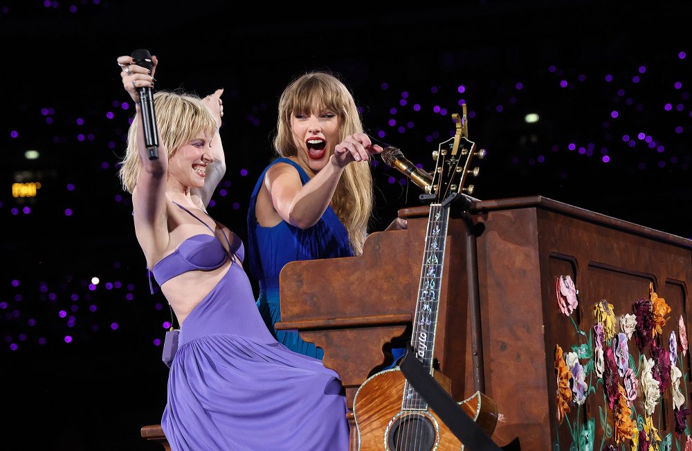 Hayley Williams Wears Purple Dress, Sharpies Lyrics on Arm for ‘Eras’ Duet as Ode to Taylor Swift