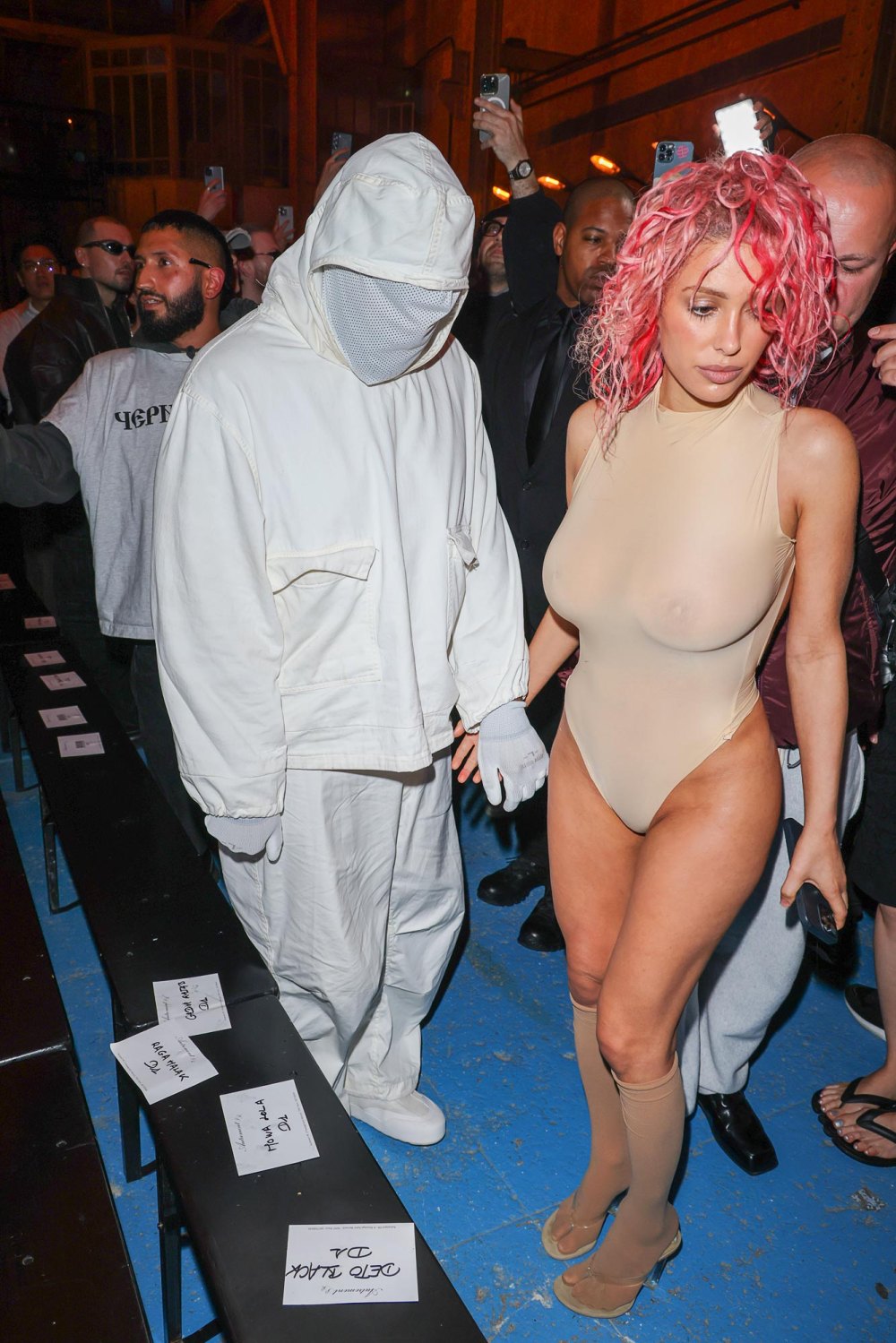 Kanye West and Bianca Censori attends the Prototypes Menswear Spring:Summer 2025 show 717