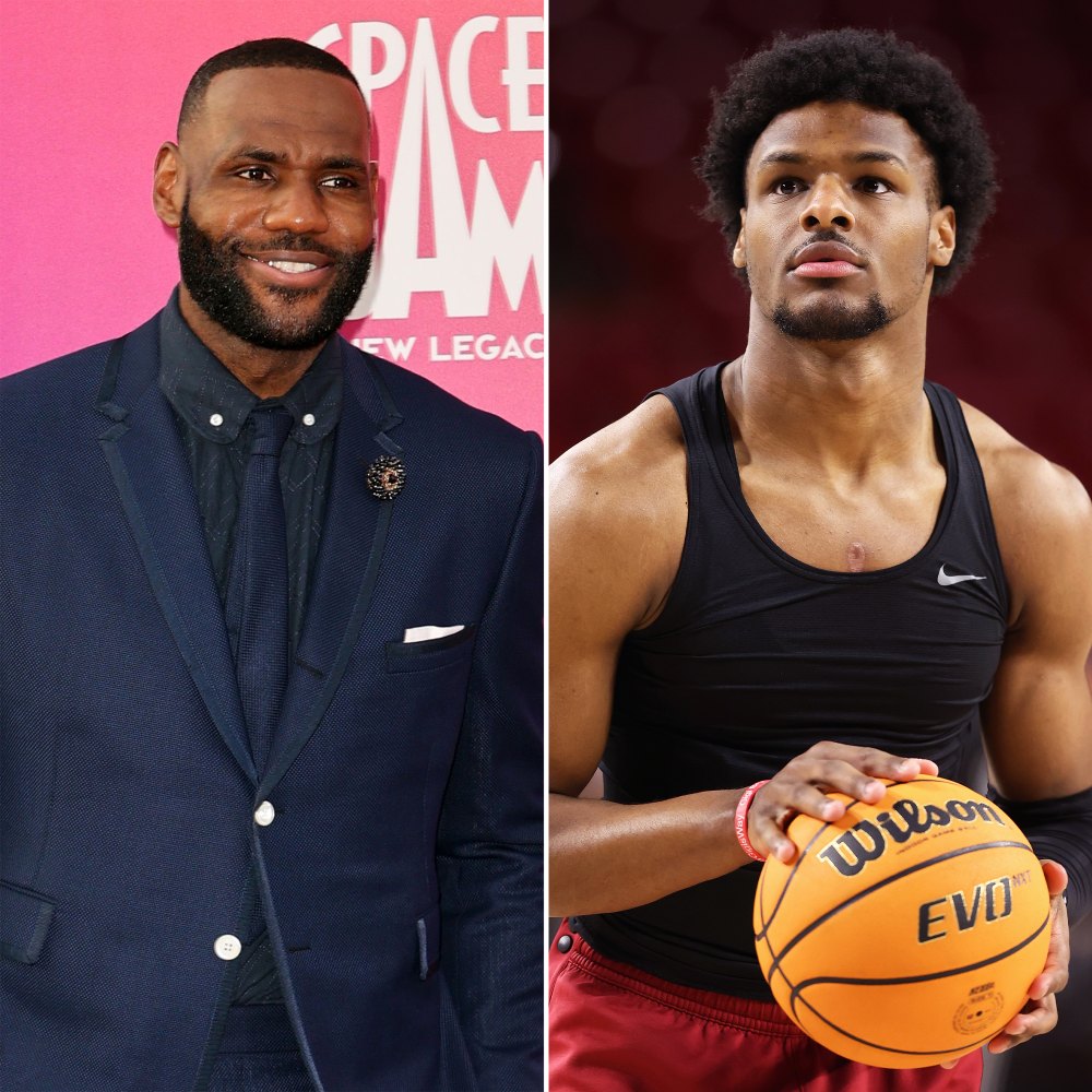 LeBron James Celebrates Lakers Drafting Son Bronny with Throwback PhotoGettyImages-1947763524