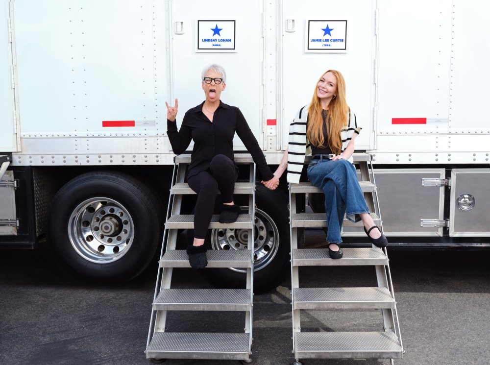 Lindsay Lohan and Jamie Lee Curtis reunited on the set of the film 