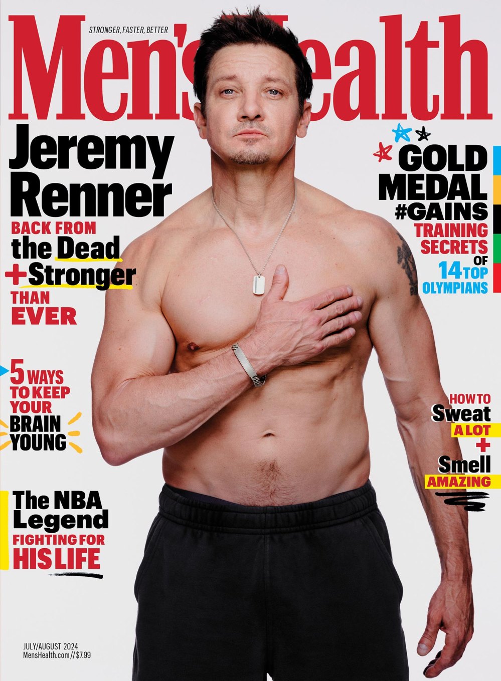 Men's Health July August 2024 Cover Jeremy Renner 02