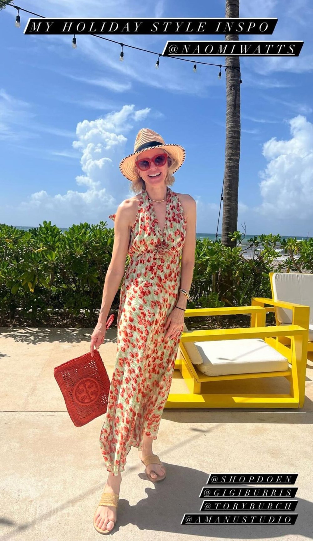 Naomi Watts’ Lively Vacation Swim Style