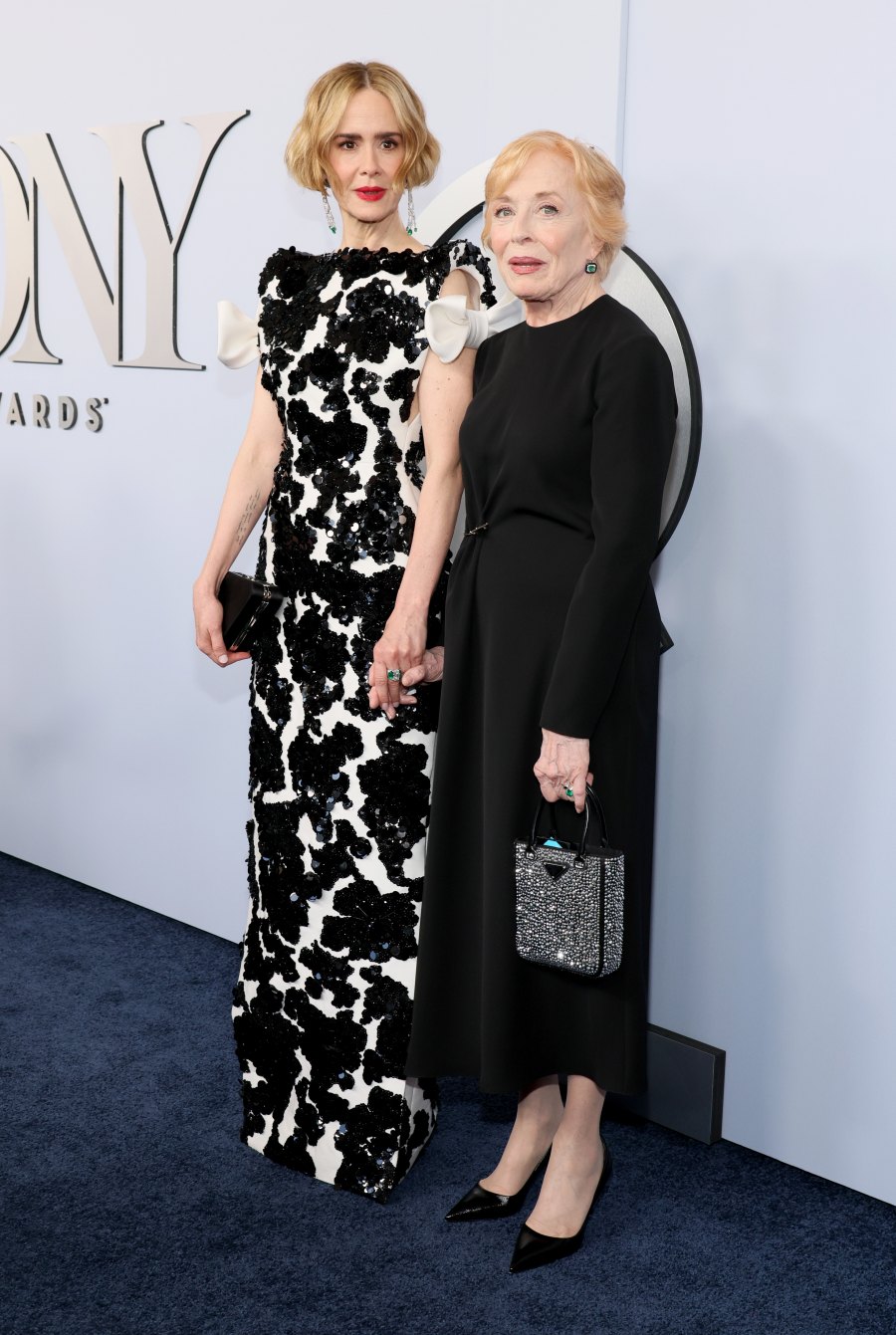NEW YORK, NEW YORK - JUNE 16: (L-R) Sarah Paulson and Holland Taylor attend the 77th Annual Tony Awards at David H. Koch Theater at Lincoln Center on June 16, 2024 in New York City. (Photo by Dia Dipasupil/Getty Images)