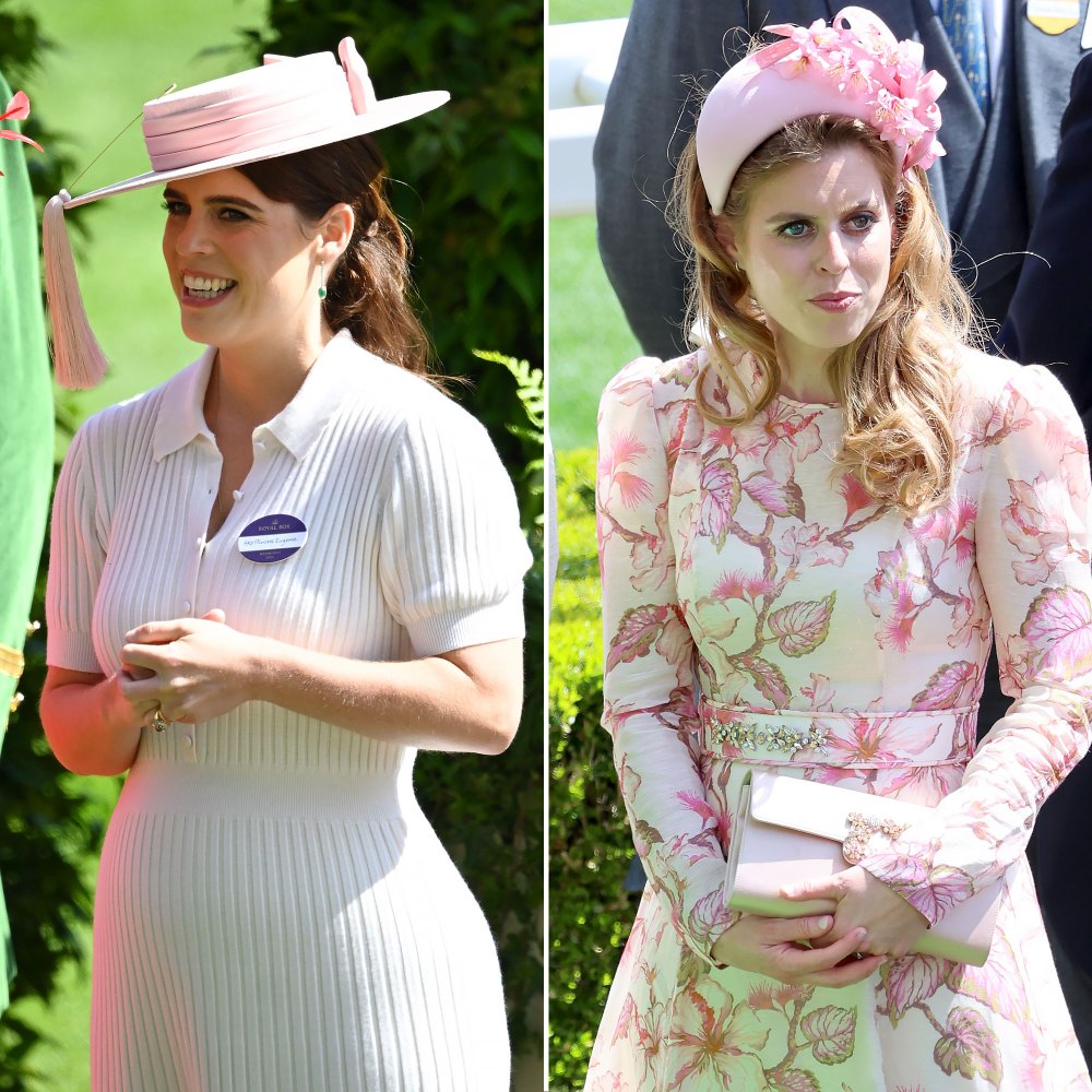 Princesses Eugenie and Beatrice Subtly Coordinate in Muted Colors at Royal Ascot