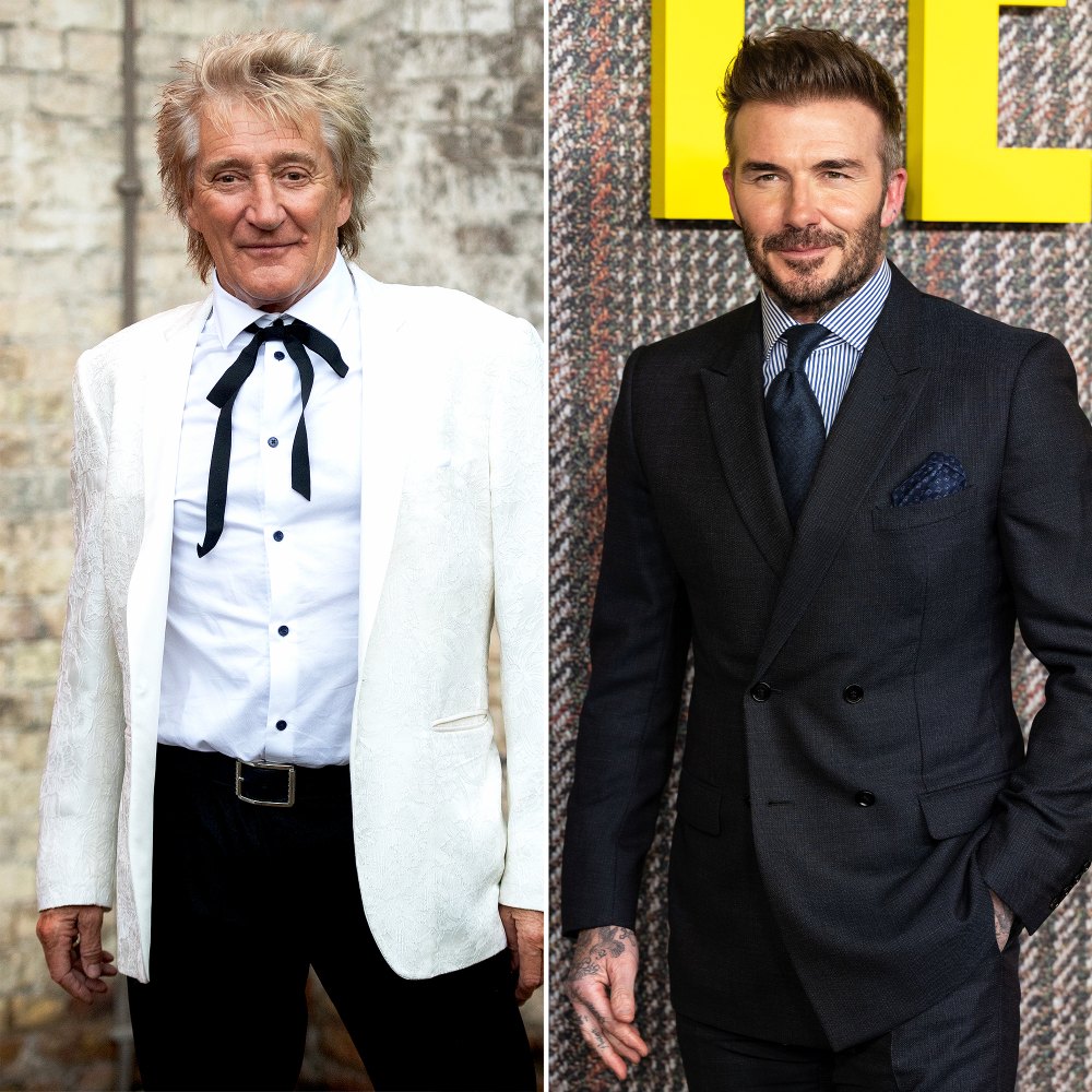 Rod Stewart Tells David Beckham His Knighthood Is Coming Soon