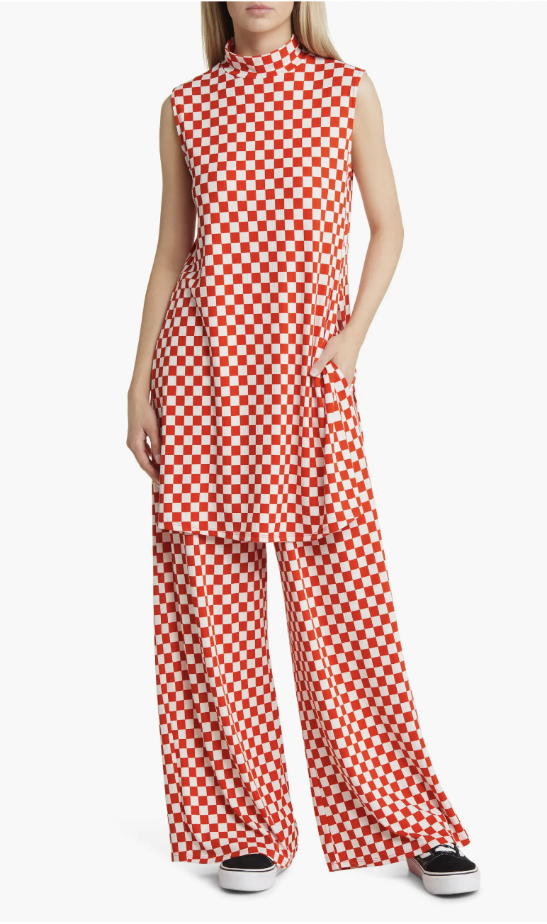 Dressed in Lala Gigi Two-Piece Check Top & Pants Set