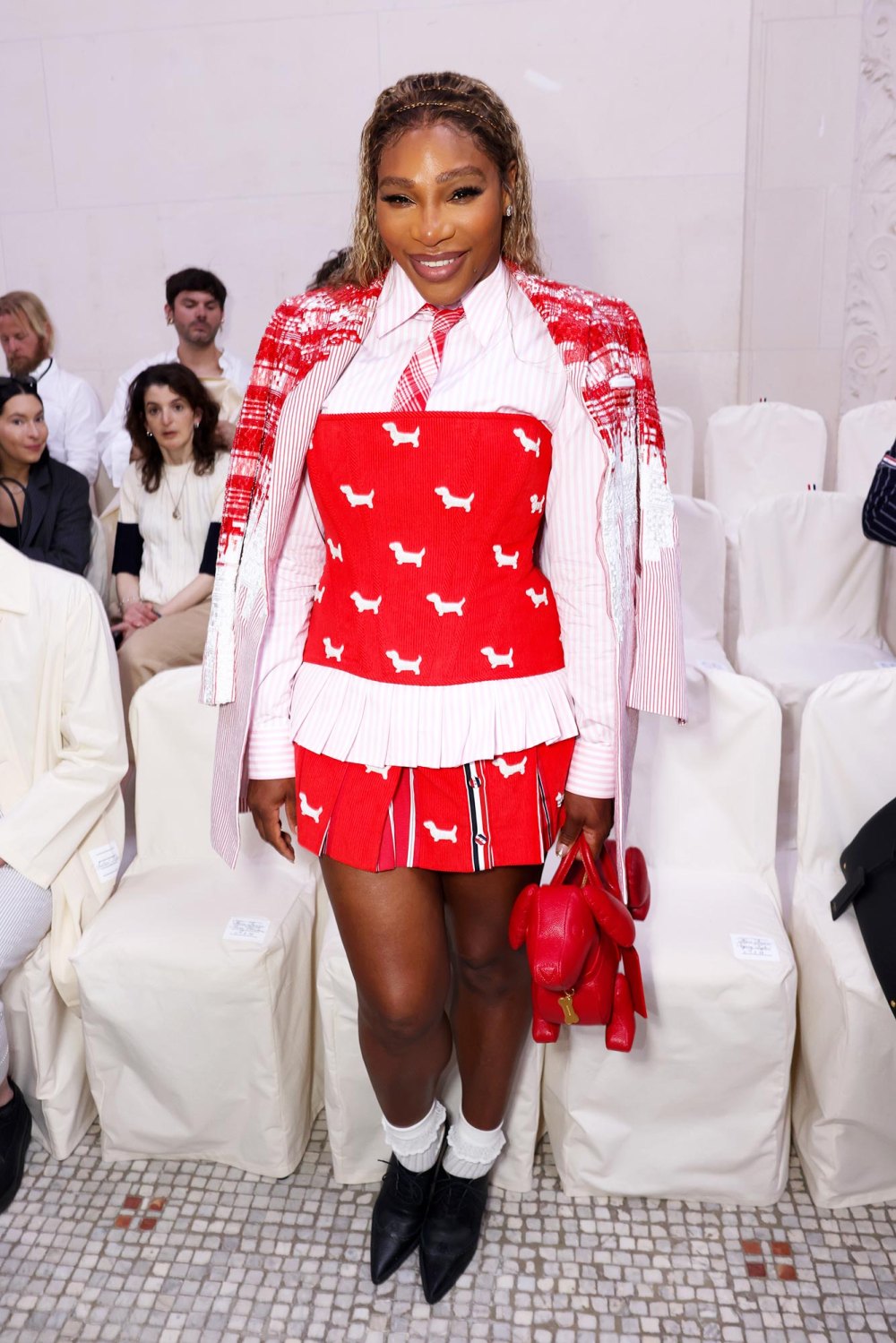 Serena Williams Mixes Prints and Patterns at Thom Browne Fashion Show