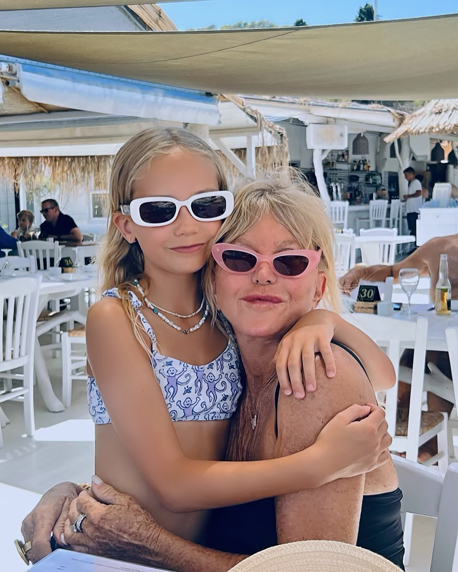 Goldie Hawn Twins With Granddaughter Rio, 10, During Family Vacation