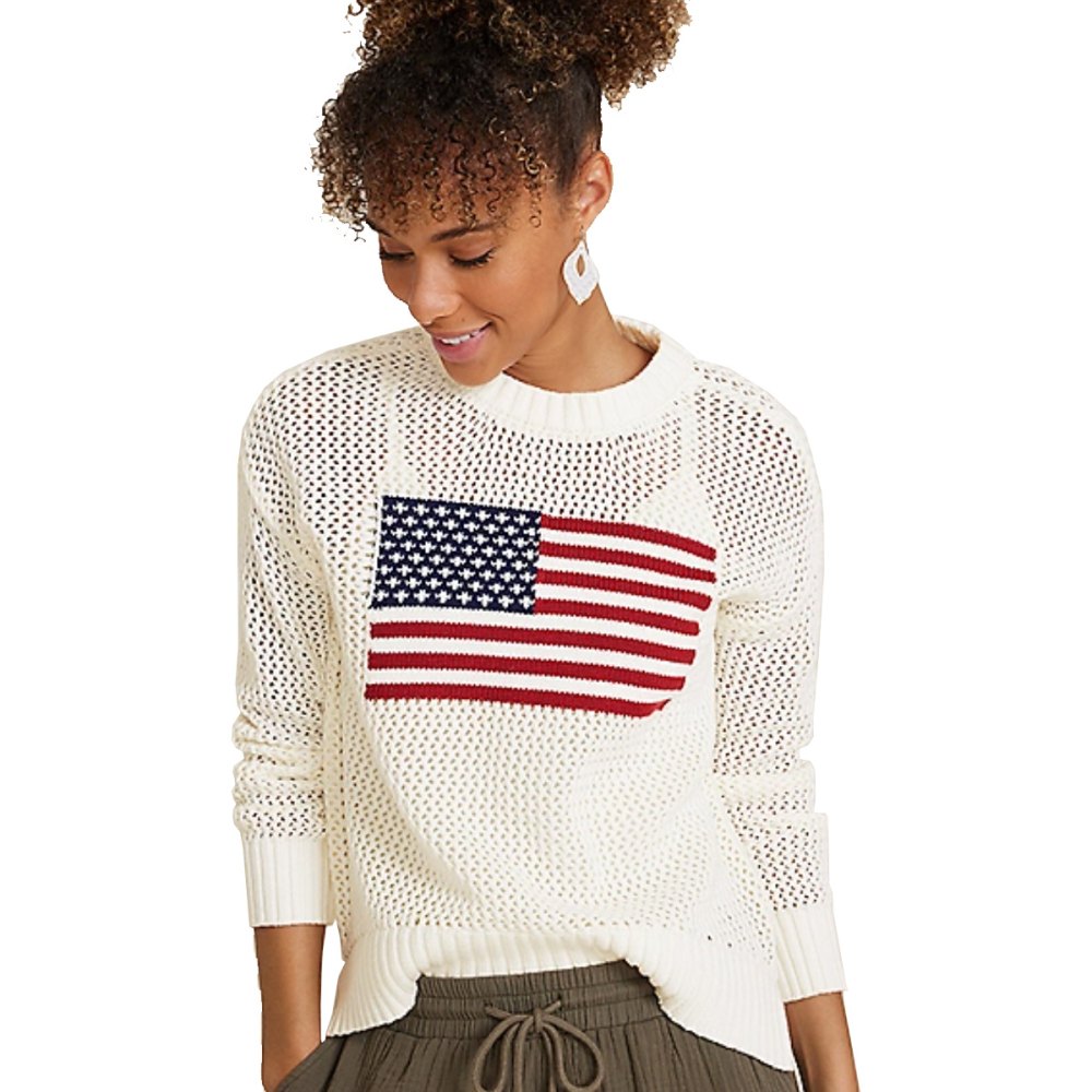 Maurcies Americana Open Stitch Sweater