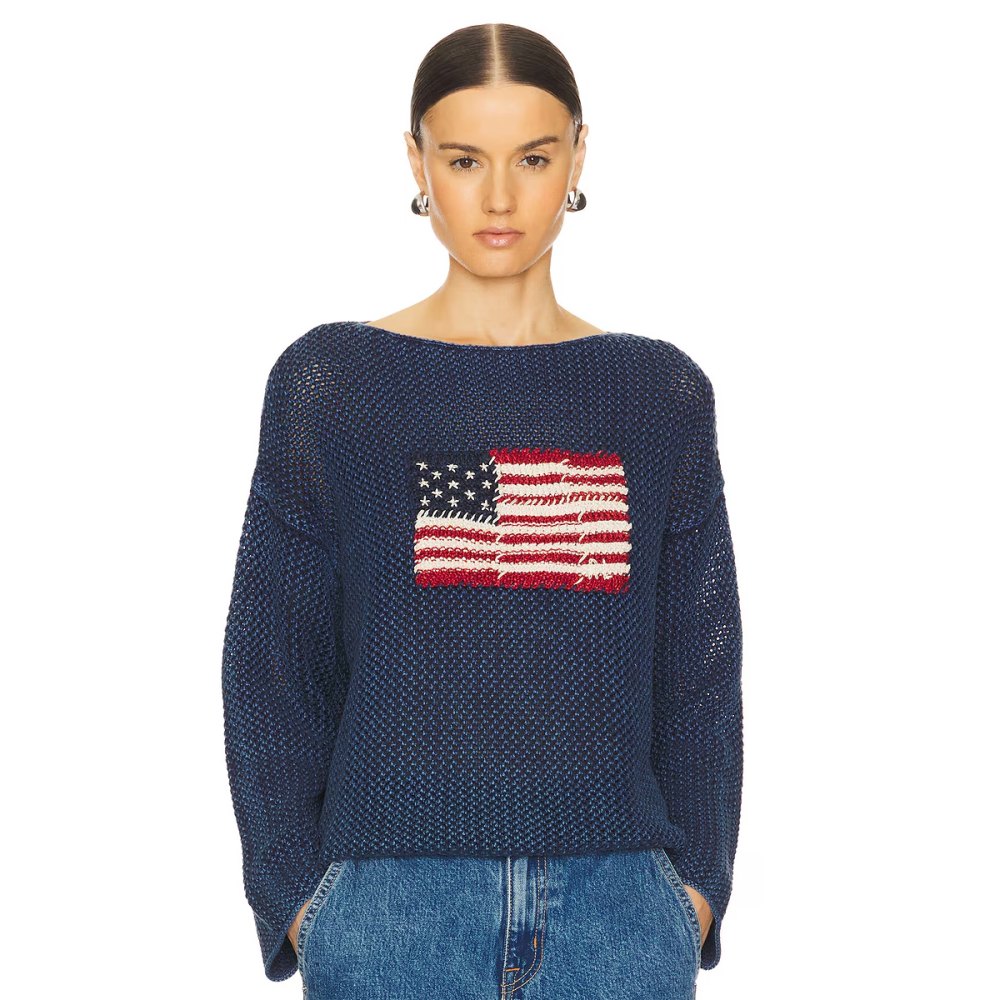 Polo Ralph Lauren Flag Pullover Sweater Revolve